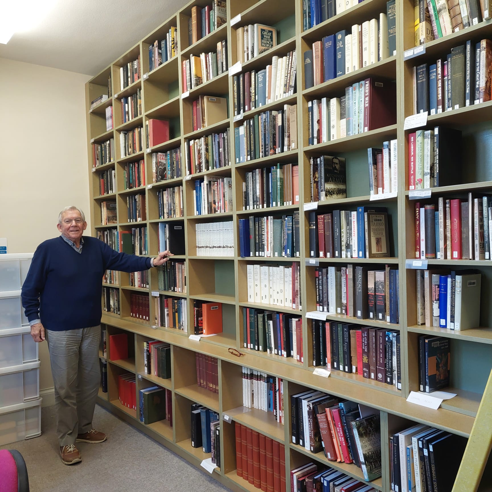 John Cawthorn with the Russell Cawthorn Collection